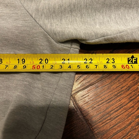 Gray Cowl Neck Pullover Sweatshirt with Adjustable Drawstrings - Picture 7 of 9